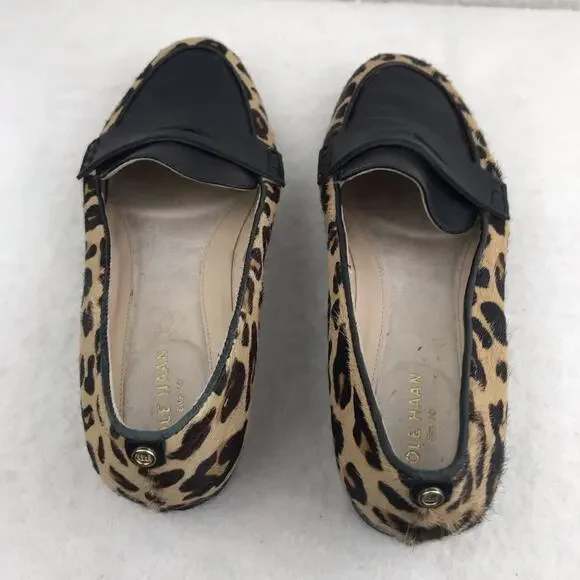 COLE HAAN Go To Grand 360 Women's Leopard Print Leather Slip-On Loafers Size 8B - Picture 10 of 13